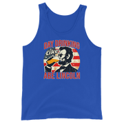 Show your patriotism in style with our Day Drinking Like Abe Lincoln 4th of July tank top. Perfect for BBQs and summer parties with a comfy and iconic design.