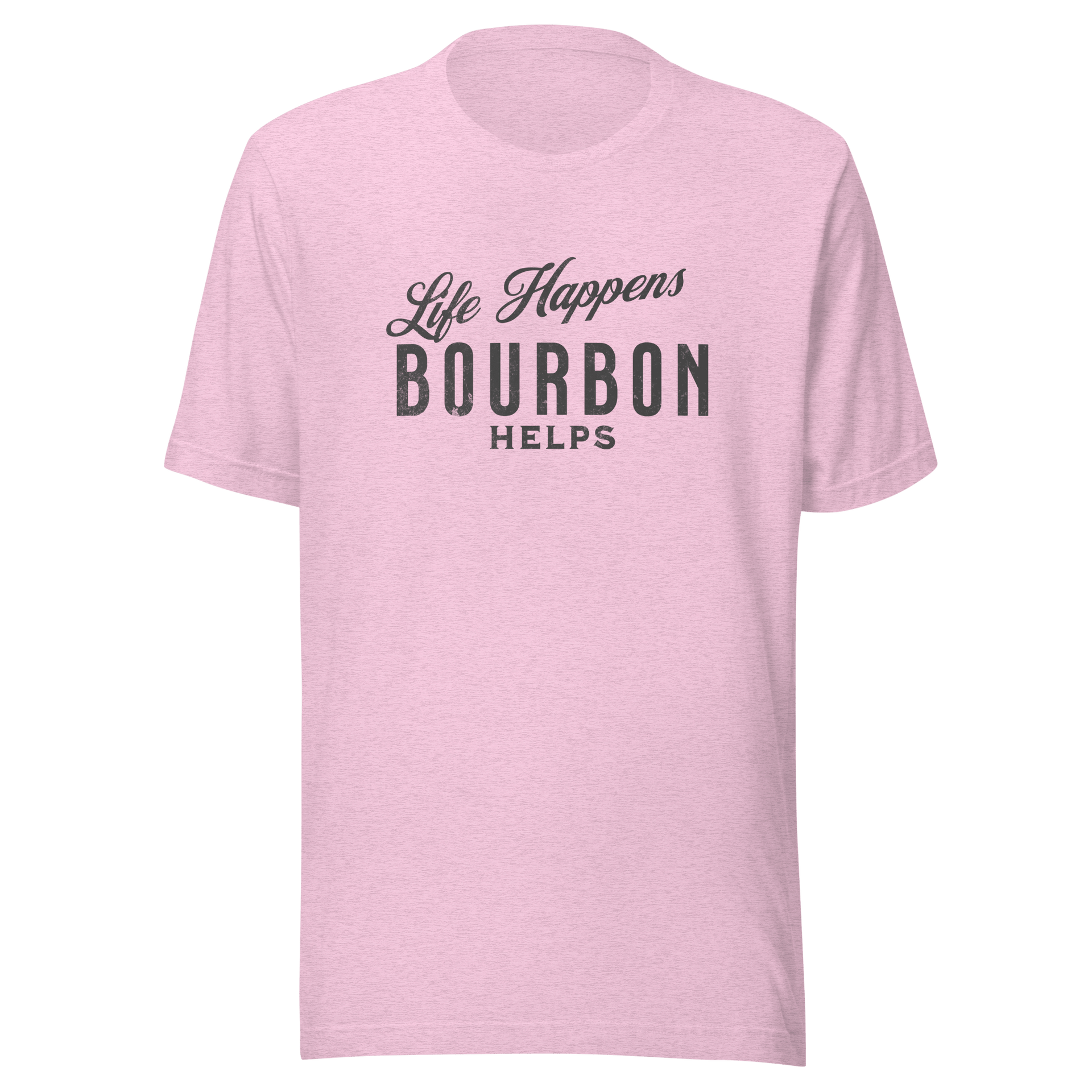 Life Happens Bourbon Helps Tee: Perfect Everyday Cotton Tee BOURBON,DRINKING,MENS,New,TSHIRT,UNISEX,WOMENS Dayzzed Apparel
