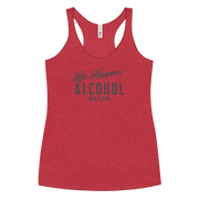 Funny Women's Racerback Tank | Life Happens Whiskey Helps Embrace the laughs with our Life Happens Alcohol Helps Racerback Tank. Perfectly lightweight, soft, and edgy for every fun-loving woman.