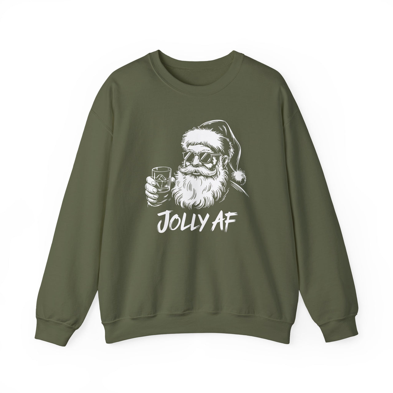 Jolly AF – Funny Santa Christmas Sweatshirt