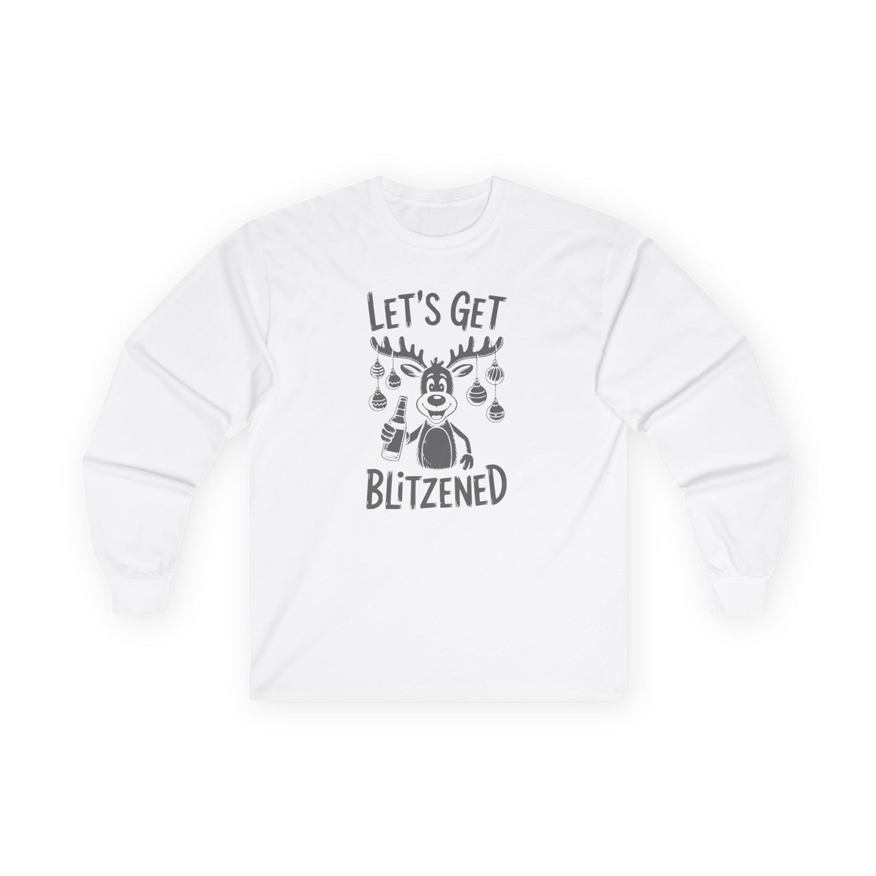 Let’s Get Blitzened – Funny Christmas Drinking Long Sleeve Tee