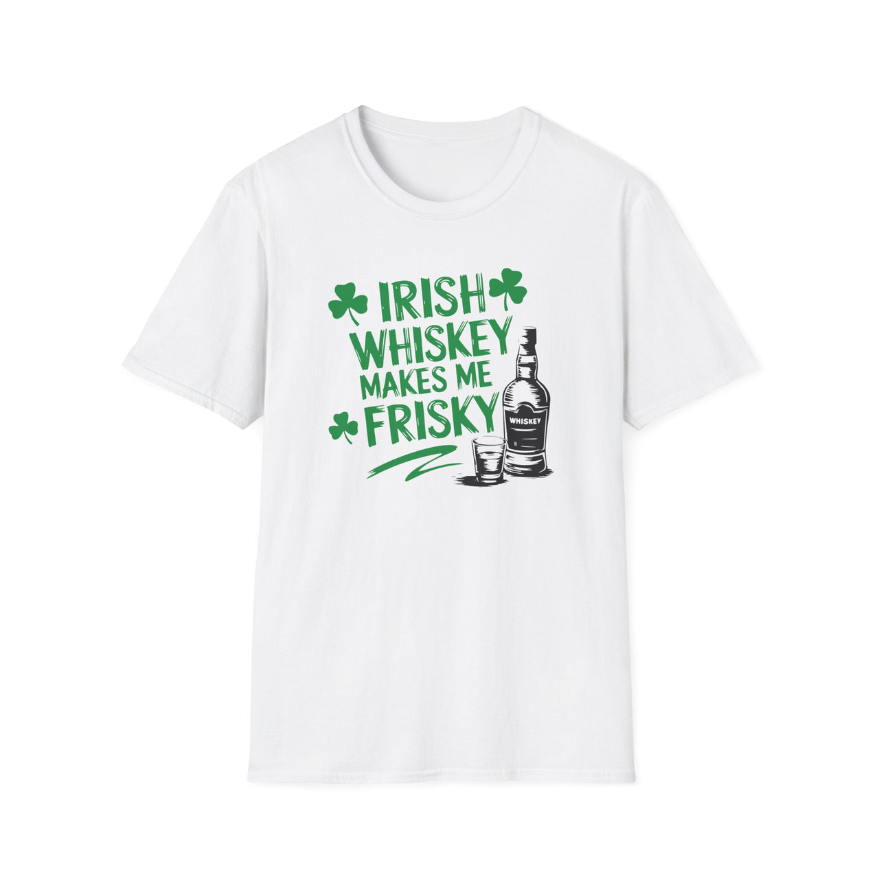 St. Patrick's Day T-Shirt | Irish Whiskey Makes Me Frisky | Funny Irish Drinking Tee | Festive St. Paddy’s Shirt