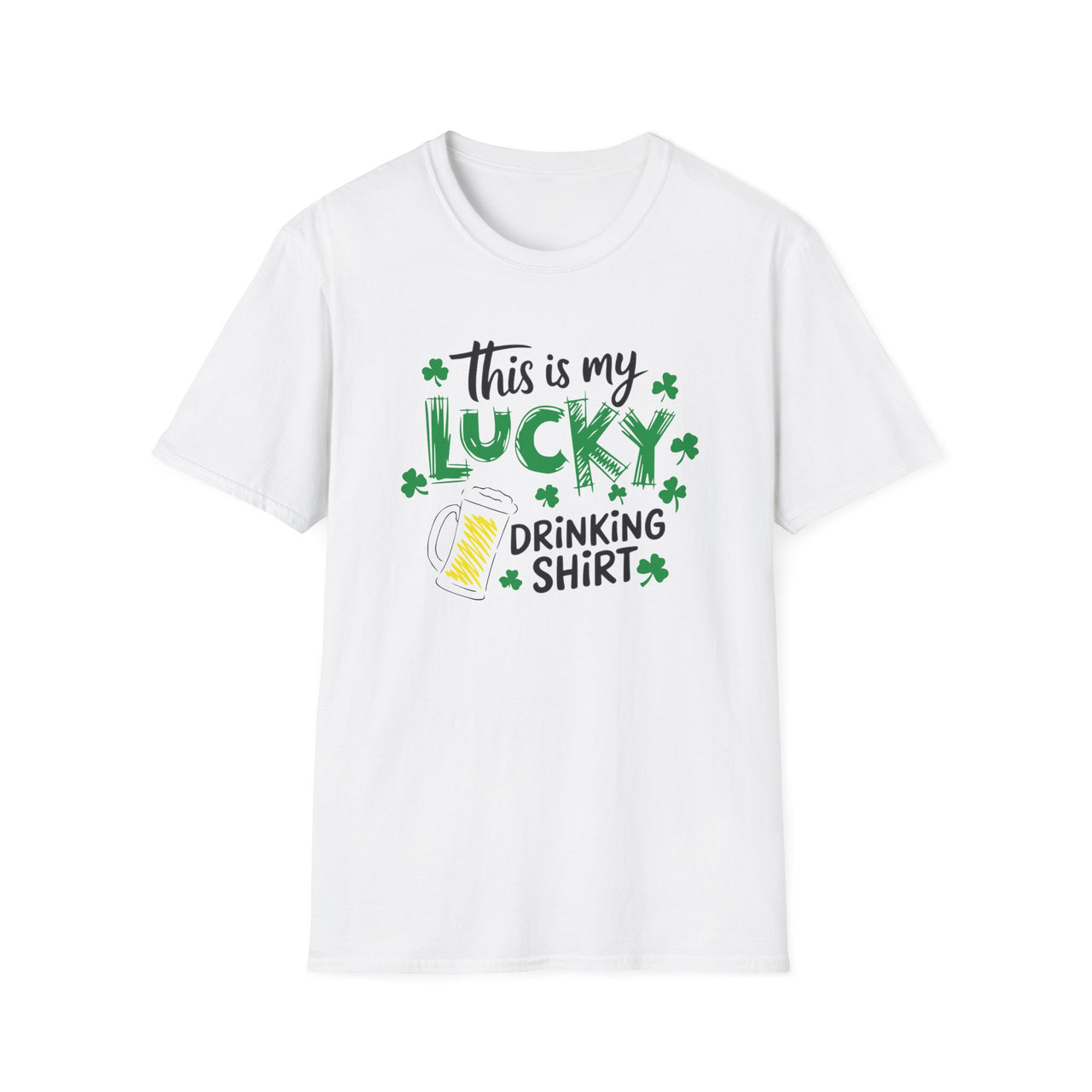 St. Patrick's Day Tee | This is my Lucky Drinking Shirt | Unisex Top for Celebrations, Casual Wear, Gift for Beer Lovers,