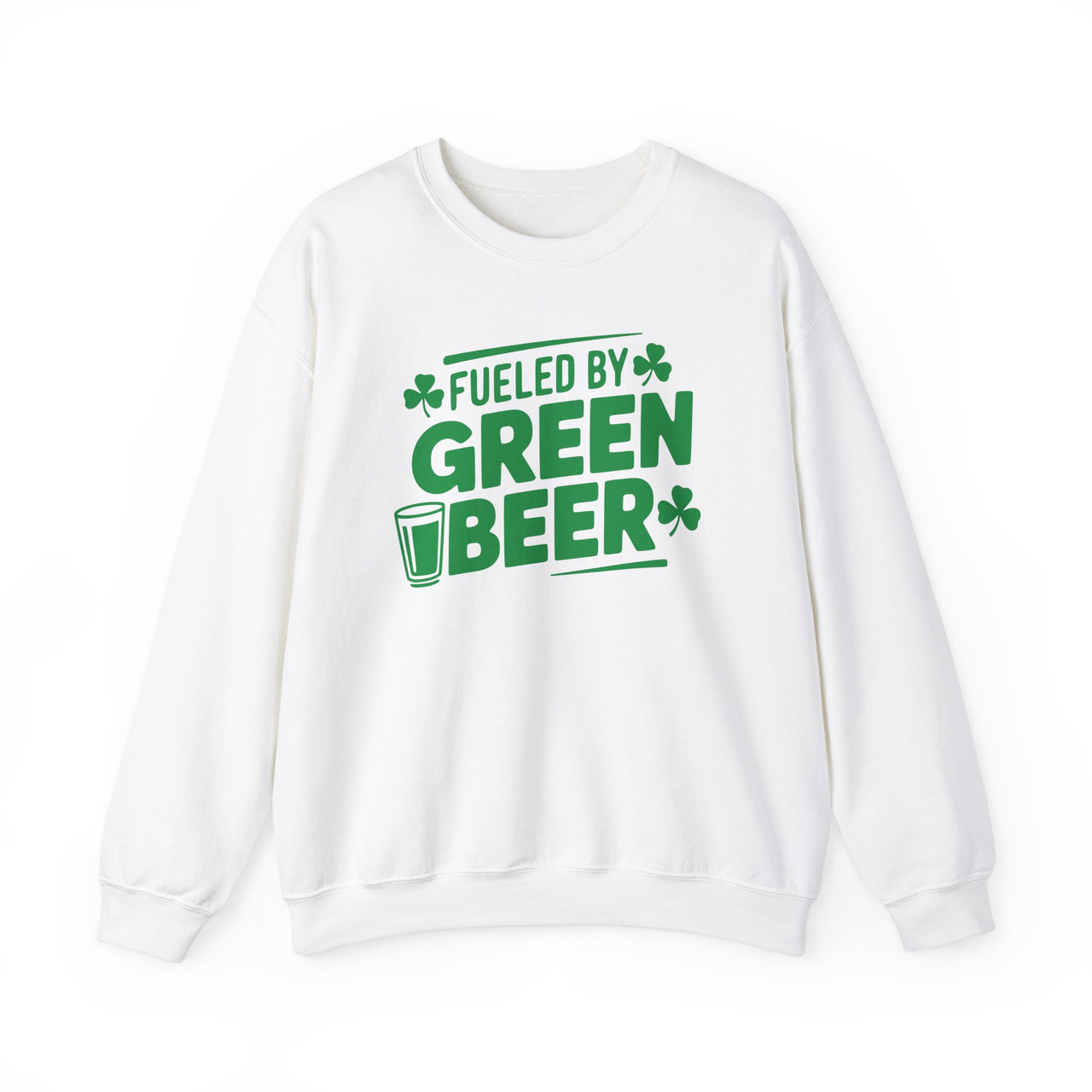 St. Patrick's Day Sweatshirt | Fueled by Green Beer | Funny Irish Drinking Crewneck | Festive St. Paddy’s Sweatshirt