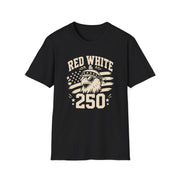 Funny America 250 eagle shirt with sunglasses and flag artwork