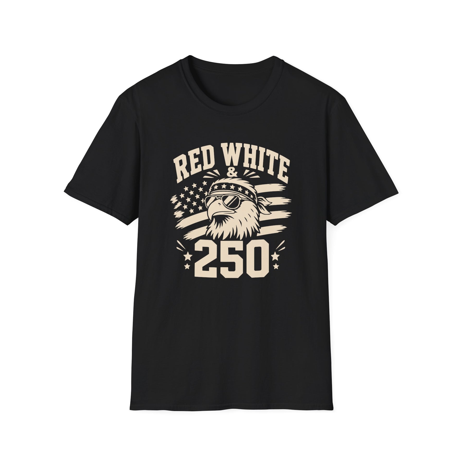 Funny America 250 eagle shirt with sunglasses and flag artwork