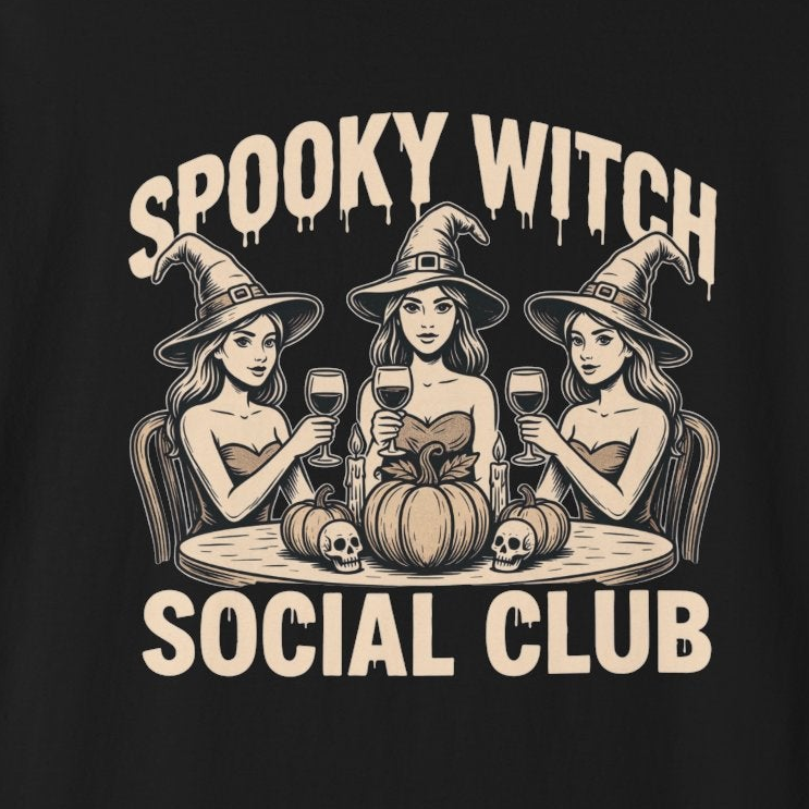 Comfort Colors Spooky Witch Social Club Halloween Shirt