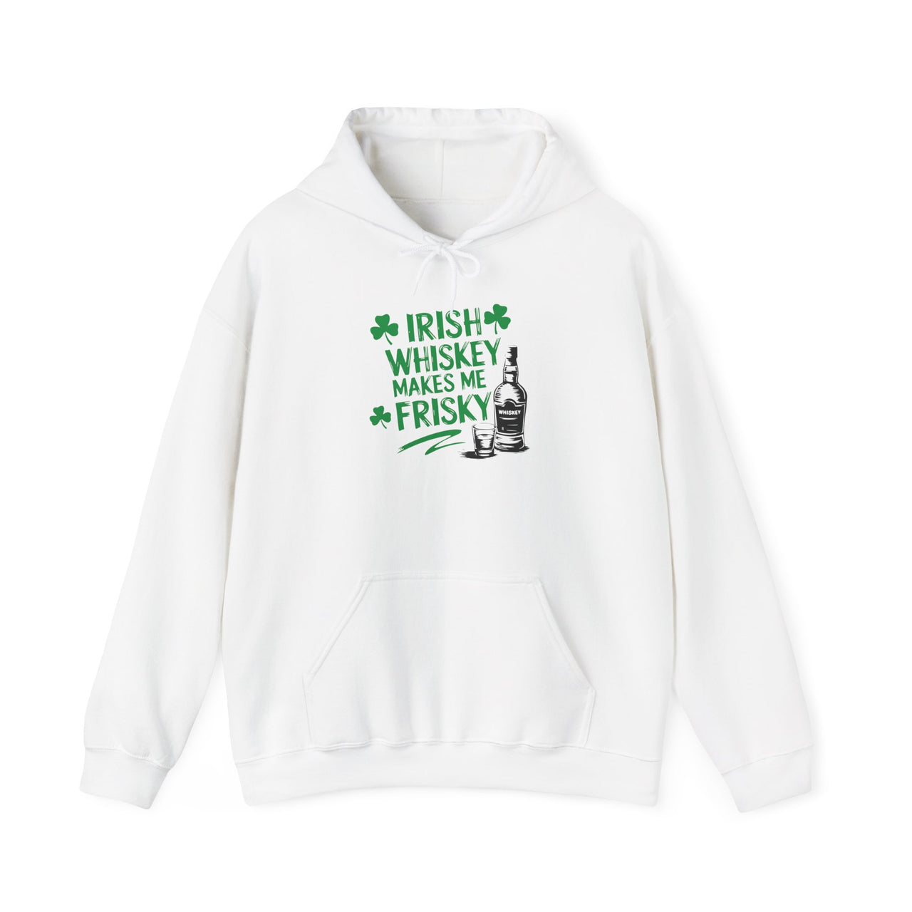 St. Patrick's Day Hoodie | Irish Whiskey Makes Me Frisky | Funny Irish Drinking Pullover | Festive St. Paddy’s Sweatshirt