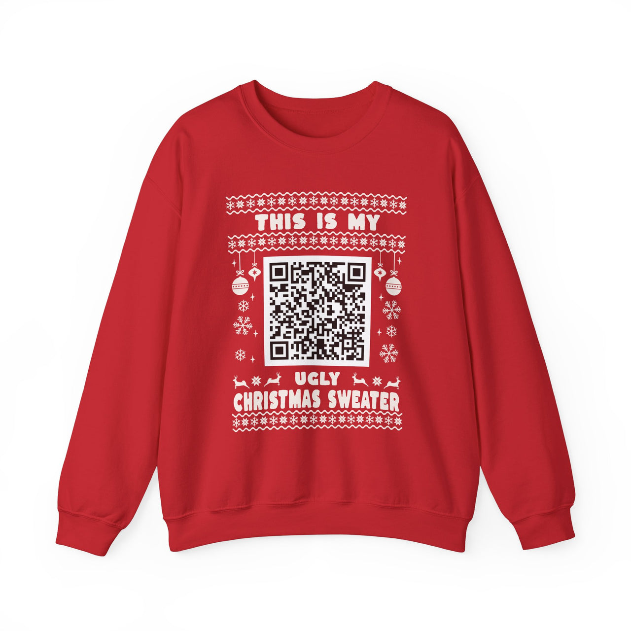 This Is My Ugly Christmas Sweater Funny QR Code Sweatshirt