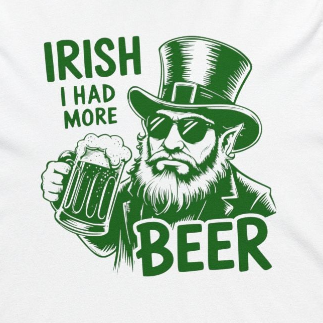Irish I Had More Beer Premium Comfort Lightweight Hoodie