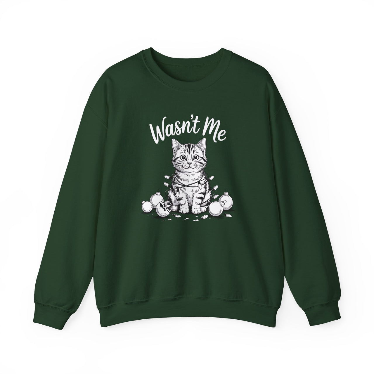 Wasn’t Me – Cute Christmas Cat Sweatshirt