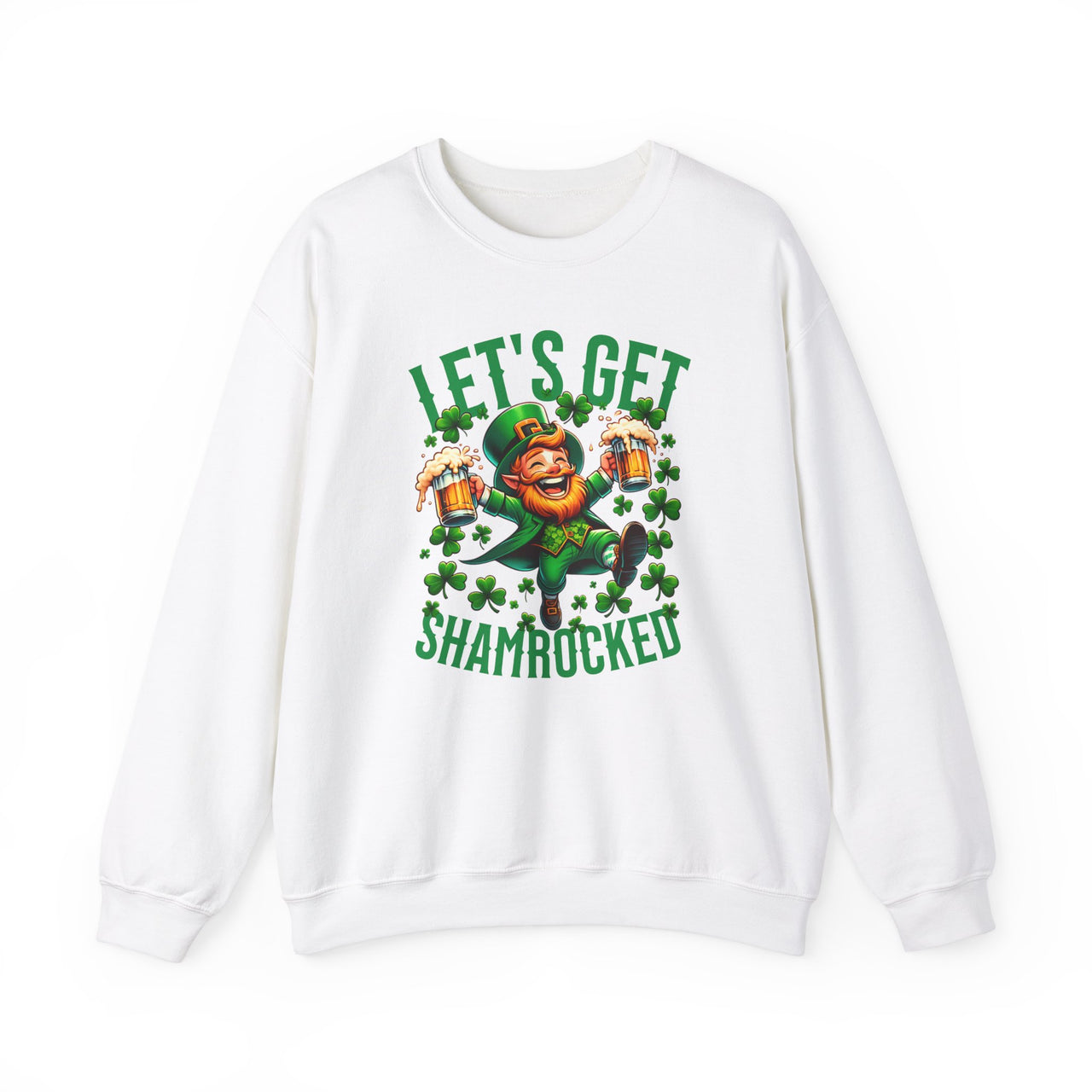 Let's Get Shamrocked Crewneck Sweatshirt, St. Patrick's Day Gift, Unisex Sweatshirt, Irish Party Apparel, Funny Holiday