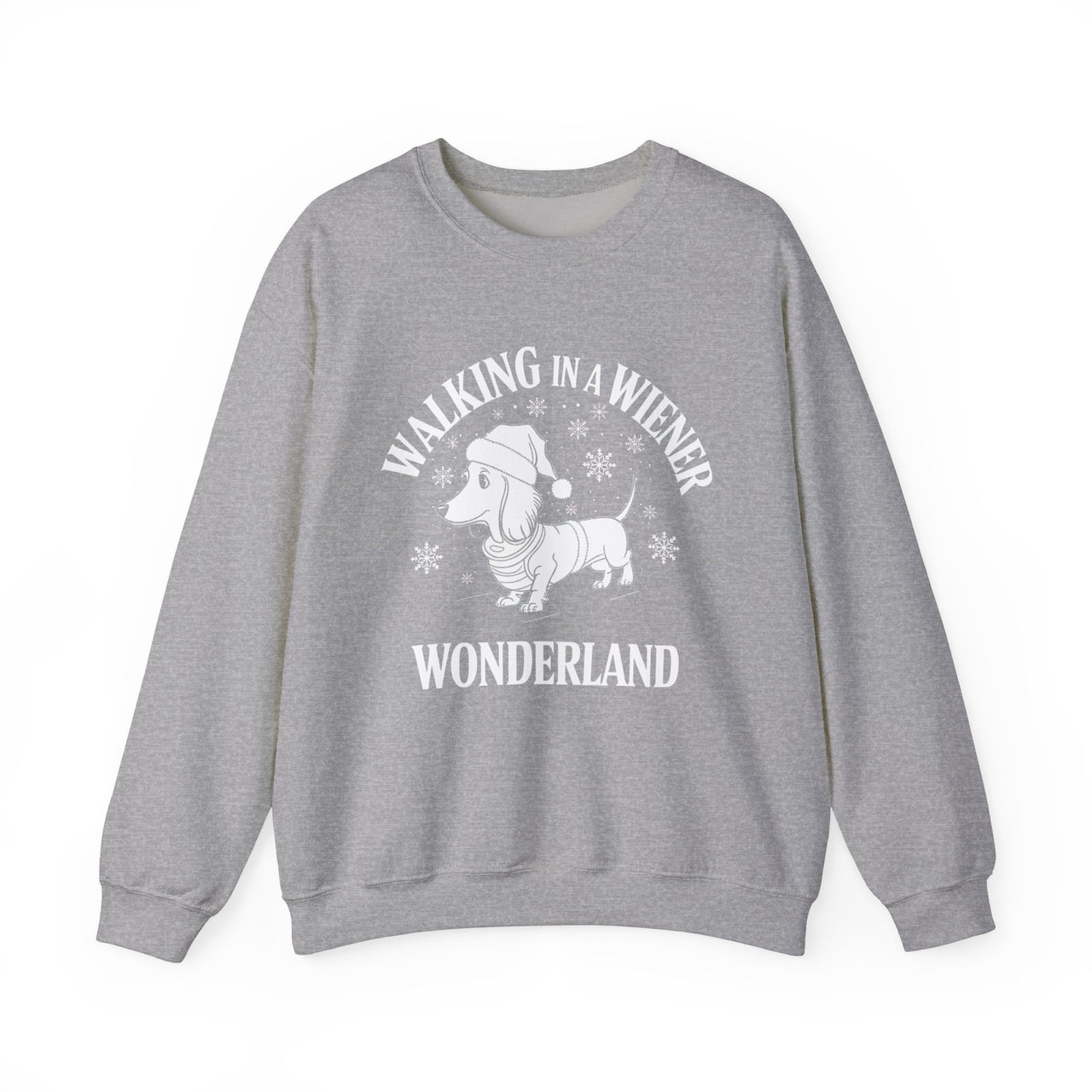 Walking in a Wiener Wonderland Funny Dachshund Christmas Sweatshirt