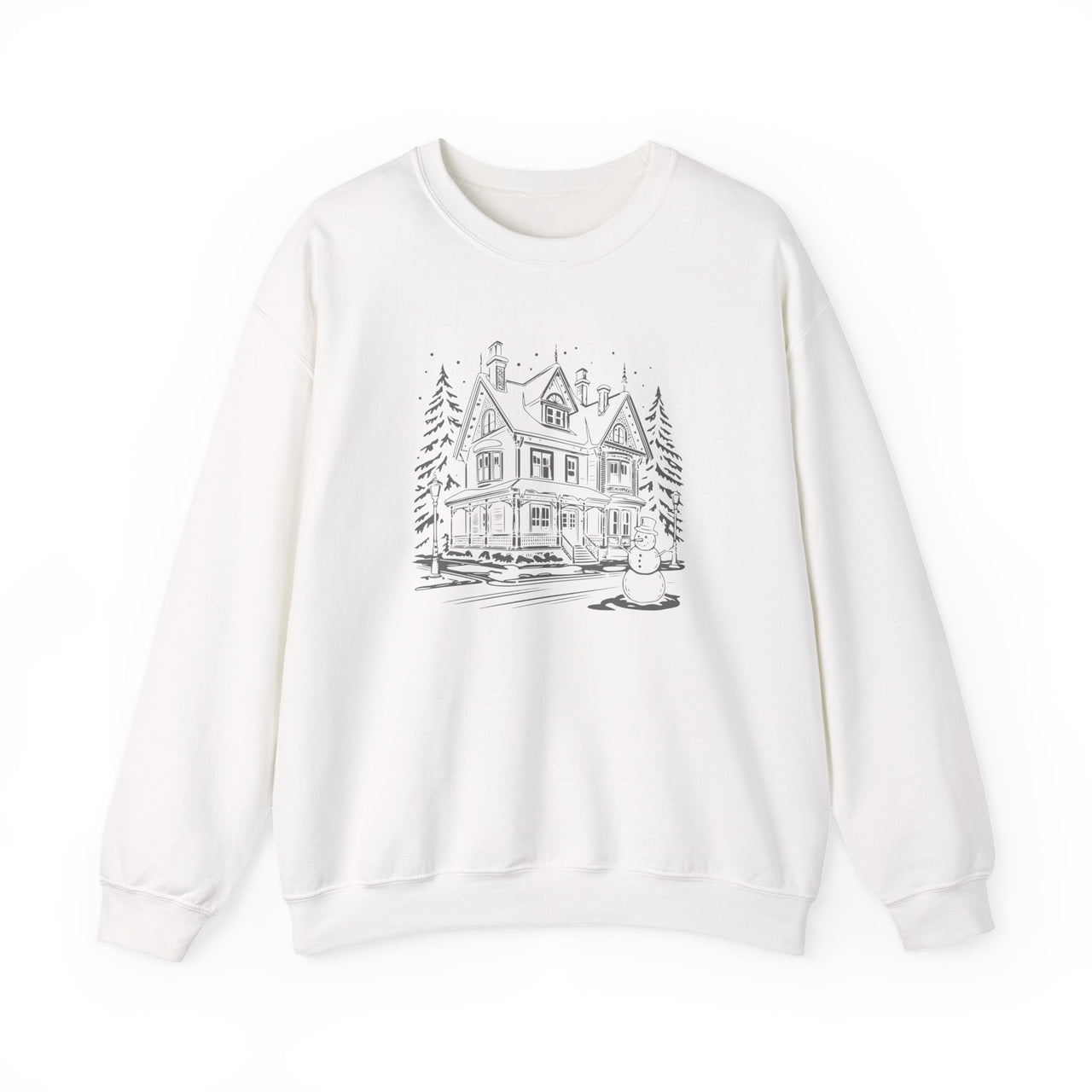 Snowy Mansion – Vintage Winter Christmas Sweatshirt