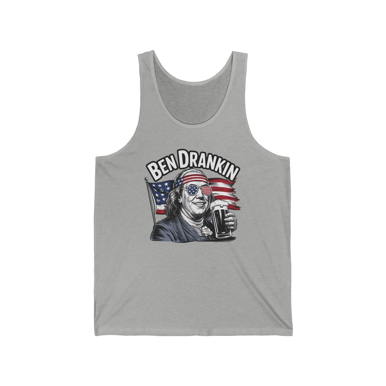 4th of July – Ben Drankin – Patriotic Soft Cotton Jersey Tank Top
