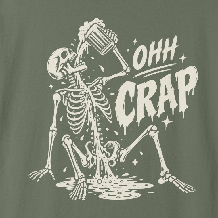 Comfort Colors Funny Halloween Skeleton Beer Shirt