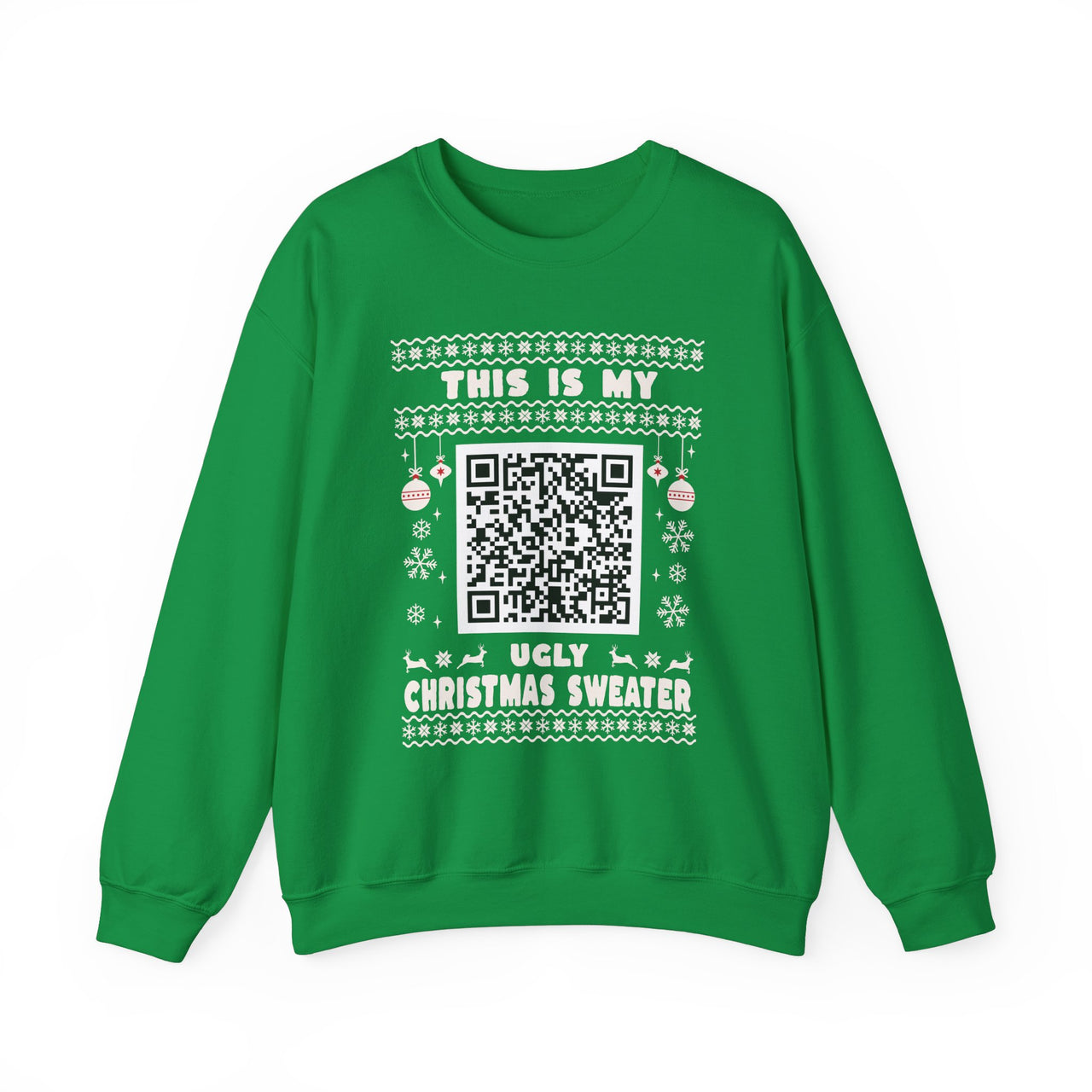 This Is My Ugly Christmas Sweater Funny QR Code Sweatshirt