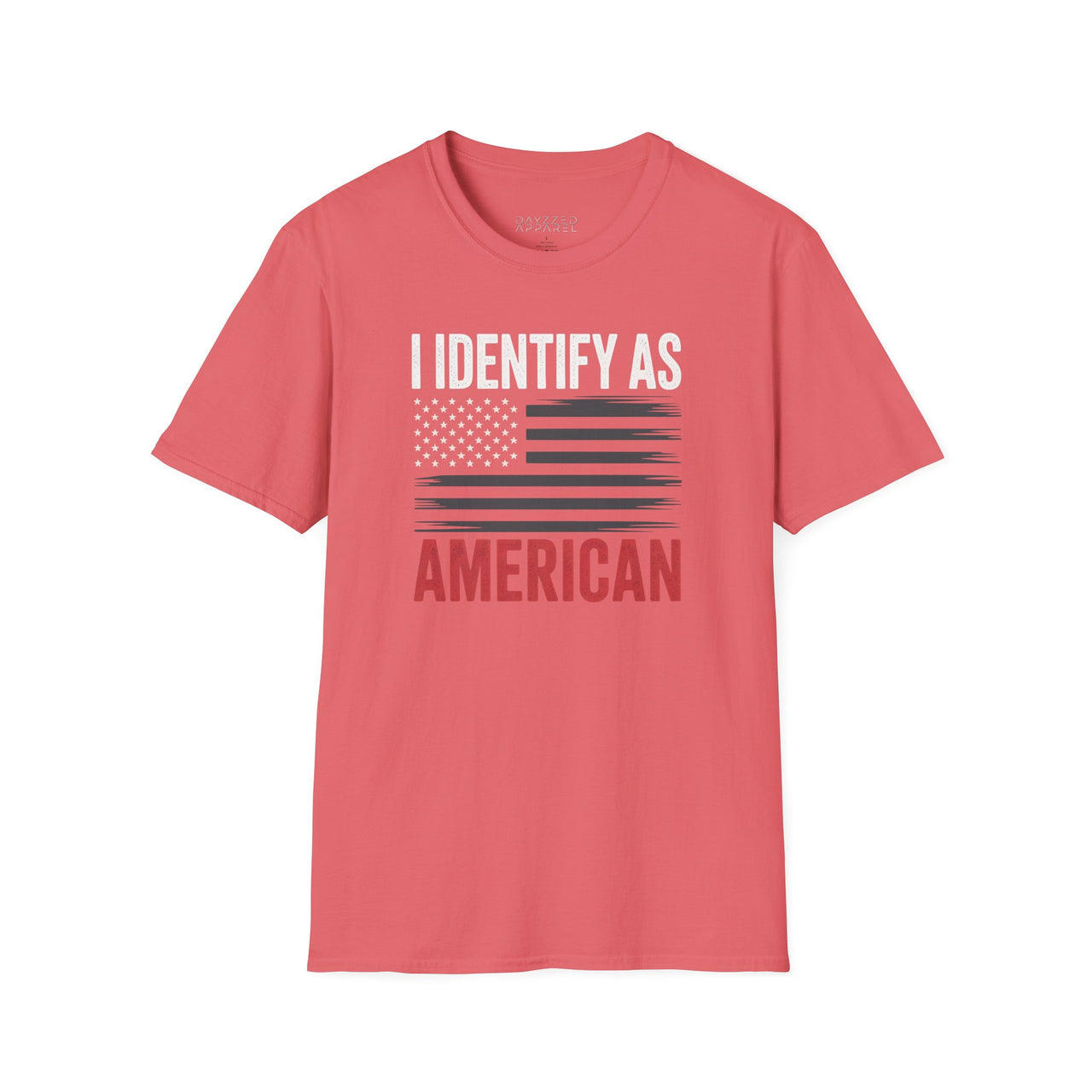 I Identify as American Patriotic Tee – Unisex Softstyle Cotton Shirt