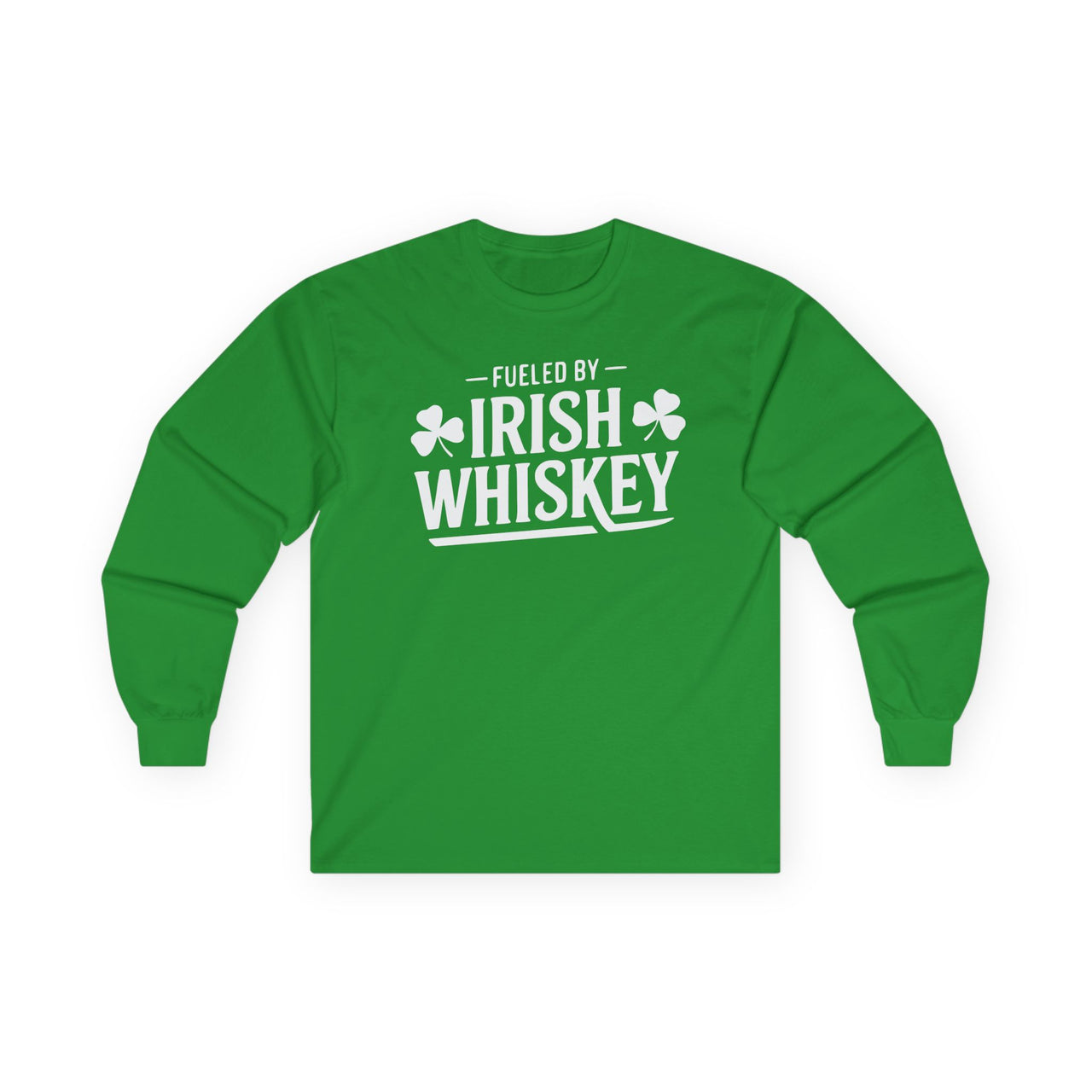 St. Patrick's Day Long Sleeve Shirt | Fueled by Irish Whiskey | Funny Irish Drinking Tee | Festive St. Paddy’s Shirt