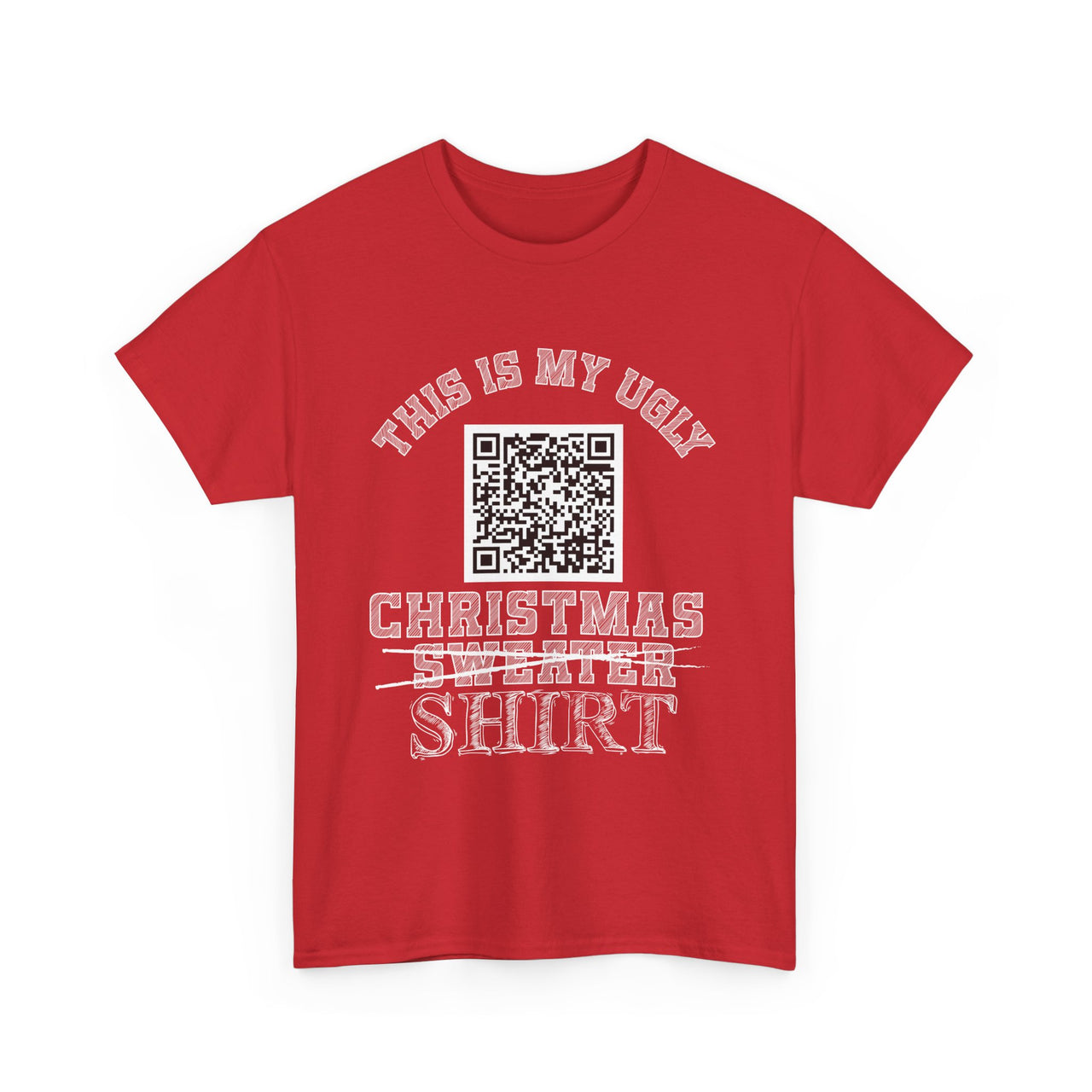 This Is My Ugly Christmas Sweater (Shirt) Funny QR Code T-Shirt