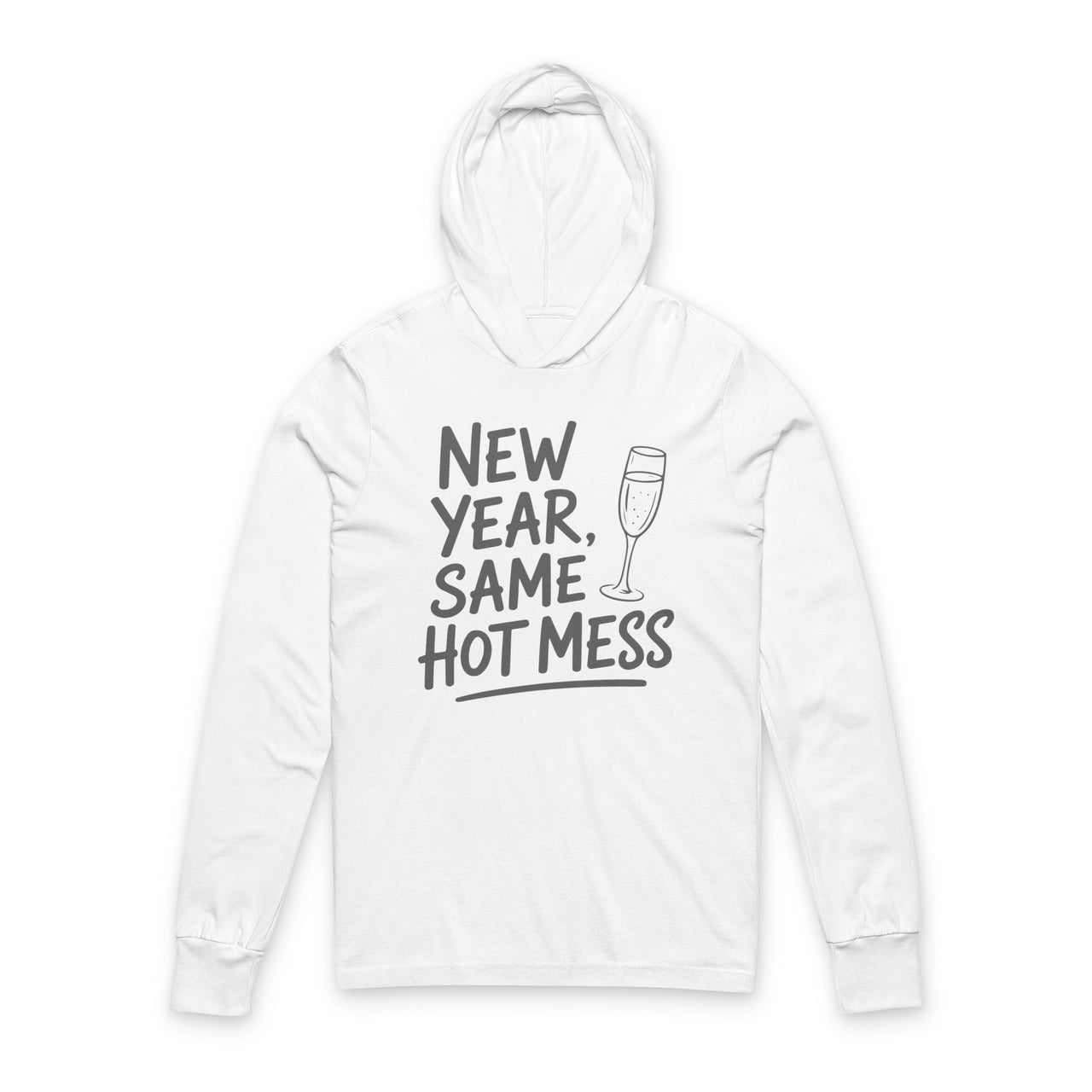 New Year Same Hot Mess - Funny New Year's Eve Featherweight Hoodie - Unisex (Men's & Women's)