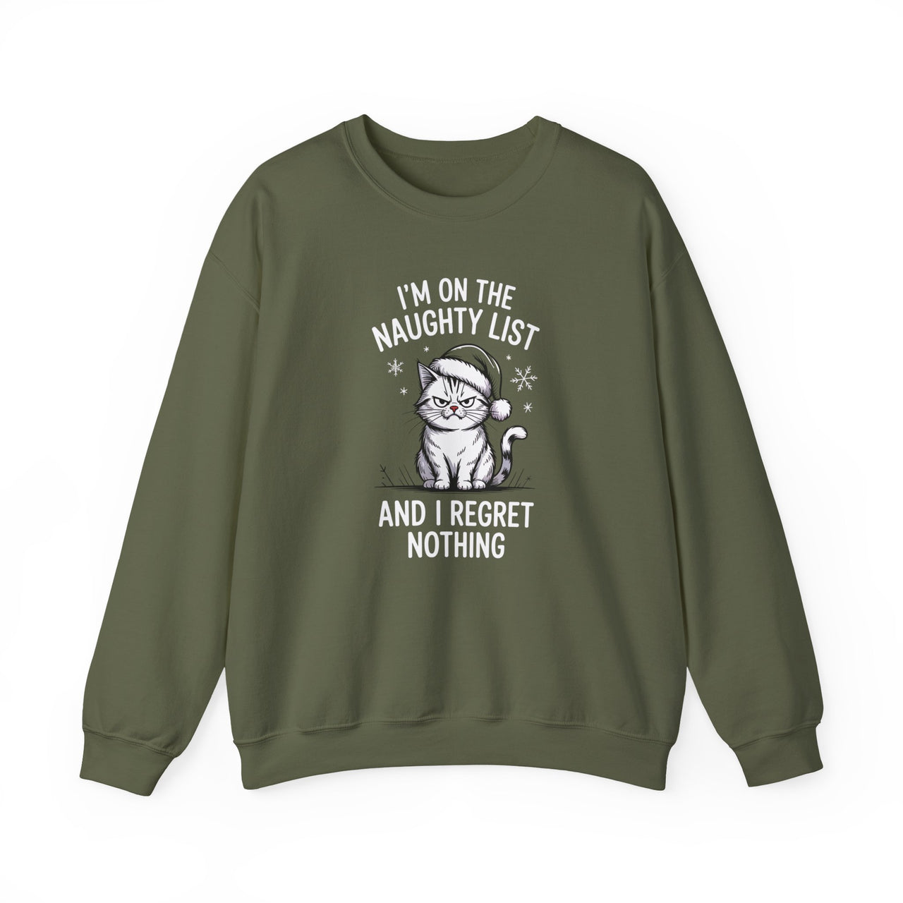 I’m on the Naughty List and I Regret Nothing – Grumpy Cat Christmas Sweatshirt