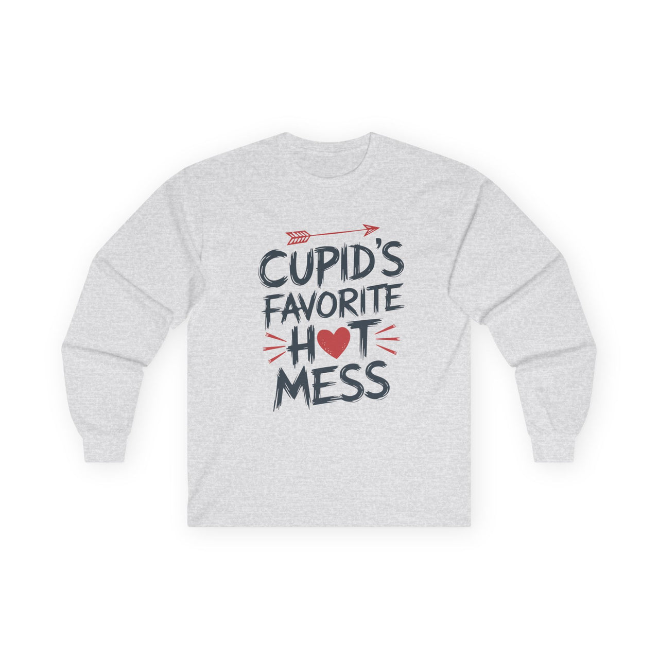 Cupids Favorite Hot Mess Funny Valentines Long Sleeve Shirt Fun Valentines Day Tee Perfect Gift for Her