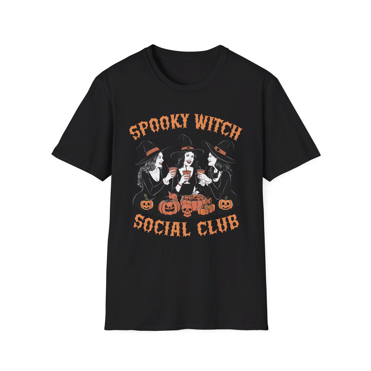 Spooky Witch Social Club Funny Halloween Tee