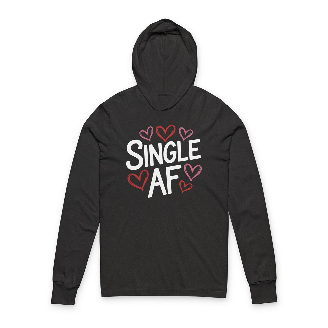 Single AF - Funny Anti-Valentine's Day Featherweight Hoodie- Unisex (Men & Women)