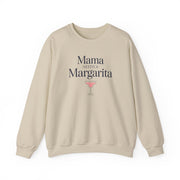 a beige sweatshirt with 'Mama Needs a Margarita' text funny mothers day, beach trips, girls trips, mom life design