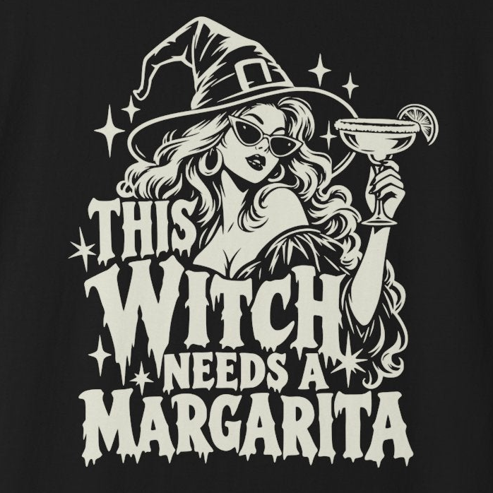 This Witch Needs a Margarita Funny Halloween T-Shirt