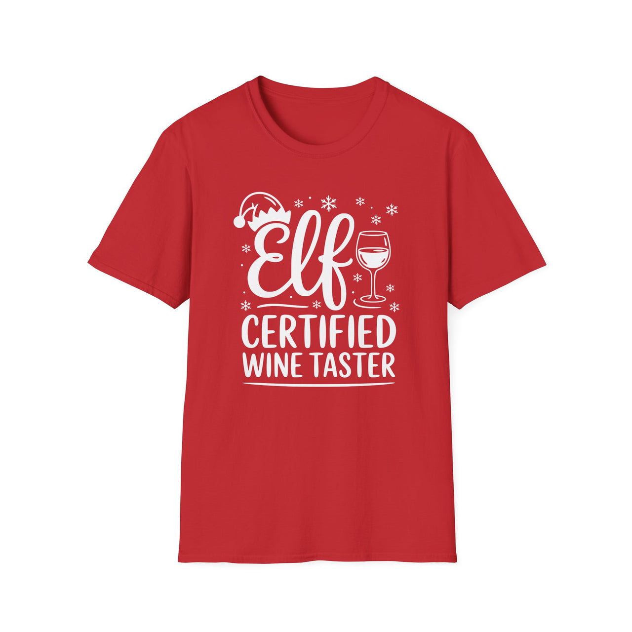 Funny Christmas T-Shirt – Elf Certified Wine Tester – Holiday Wine Lover Tee – Men’s & Women’s Christmas Shirt