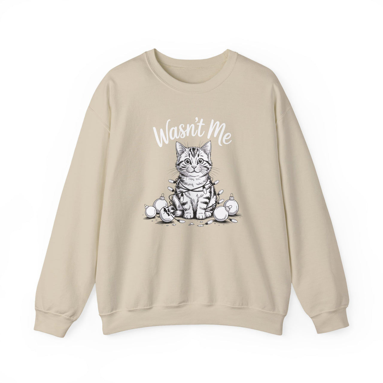 Wasn’t Me – Cute Christmas Cat Sweatshirt