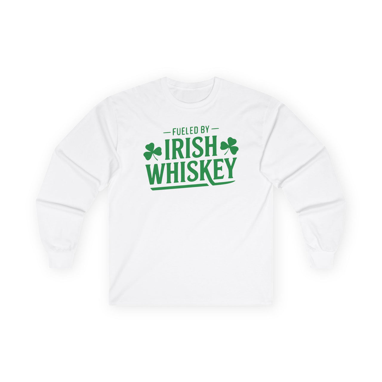 St. Patrick's Day Long Sleeve Shirt | Fueled by Irish Whiskey | Funny Irish Drinking Tee | Festive St. Paddy’s Shirt