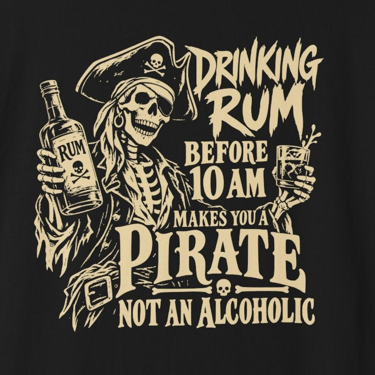 Comfort Colors Pirate Rum Drinking Halloween Shirt