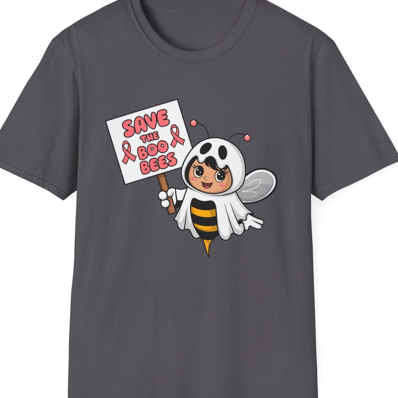 Save the Boo Bees T-Shirt – Cute Bee Ghost for Halloween and Breast Cancer Awareness Mon