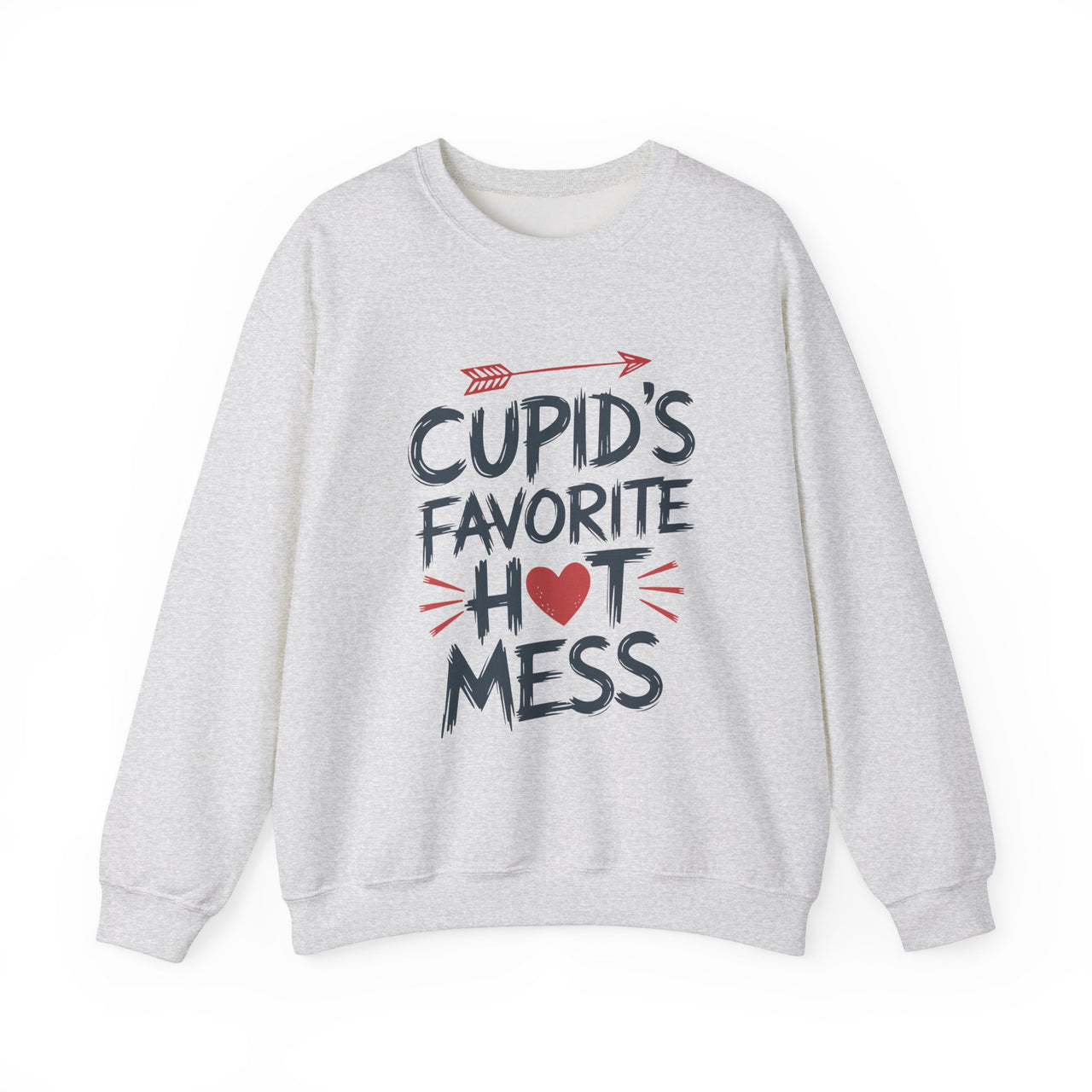 Cupids Favorite Hot Mess Funny Valentines Sweatshirt Fun Valentines Day Pullover Perfect Gift for Her