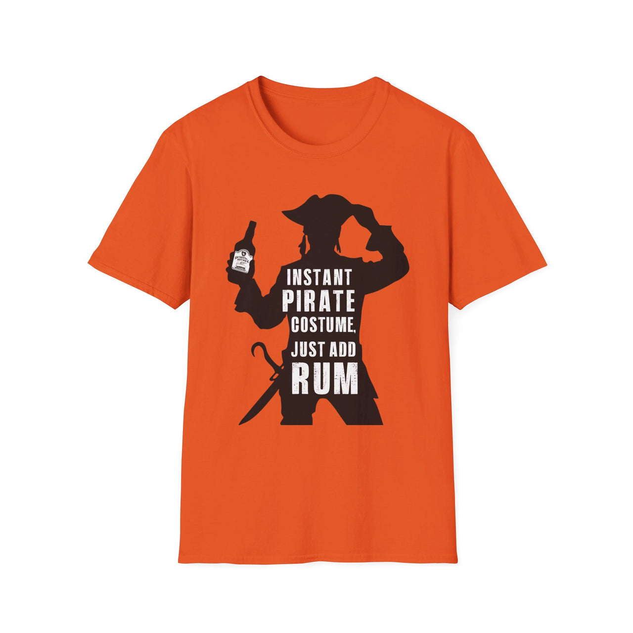 Instant Pirate Costume Just Add Rum Funny Halloween Tee