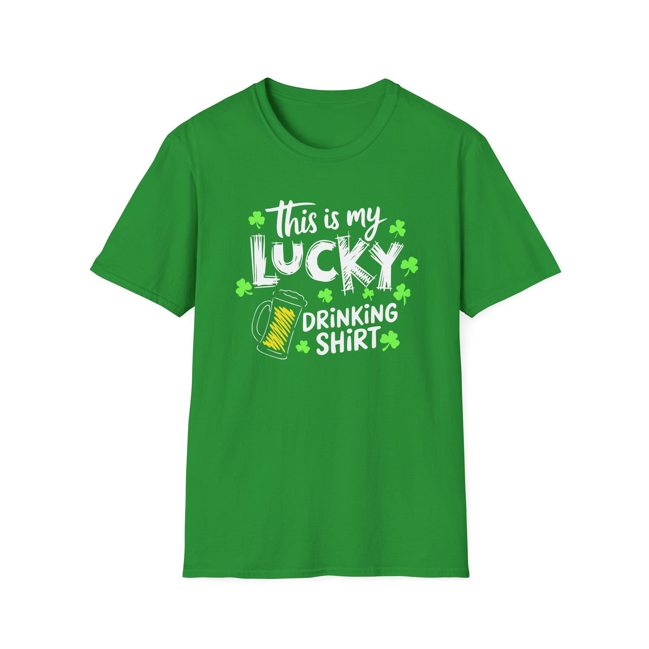 St. Patrick's Day Tee | This is my Lucky Drinking Shirt | Unisex Top for Celebrations, Casual Wear, Gift for Beer Lovers,