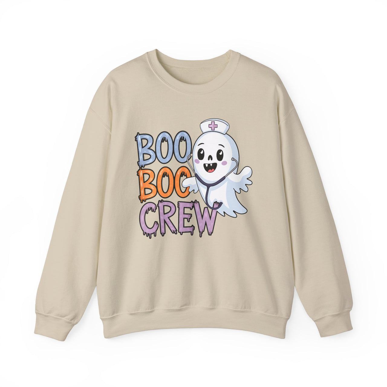 Halloween Nurse Ghost Crewneck Sweatshirt - Boo Boo Crew