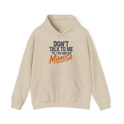 a beige hoodie with text 'Don't talk to me I've had my Mimosa' funny mother's day, mom life, girls trip design