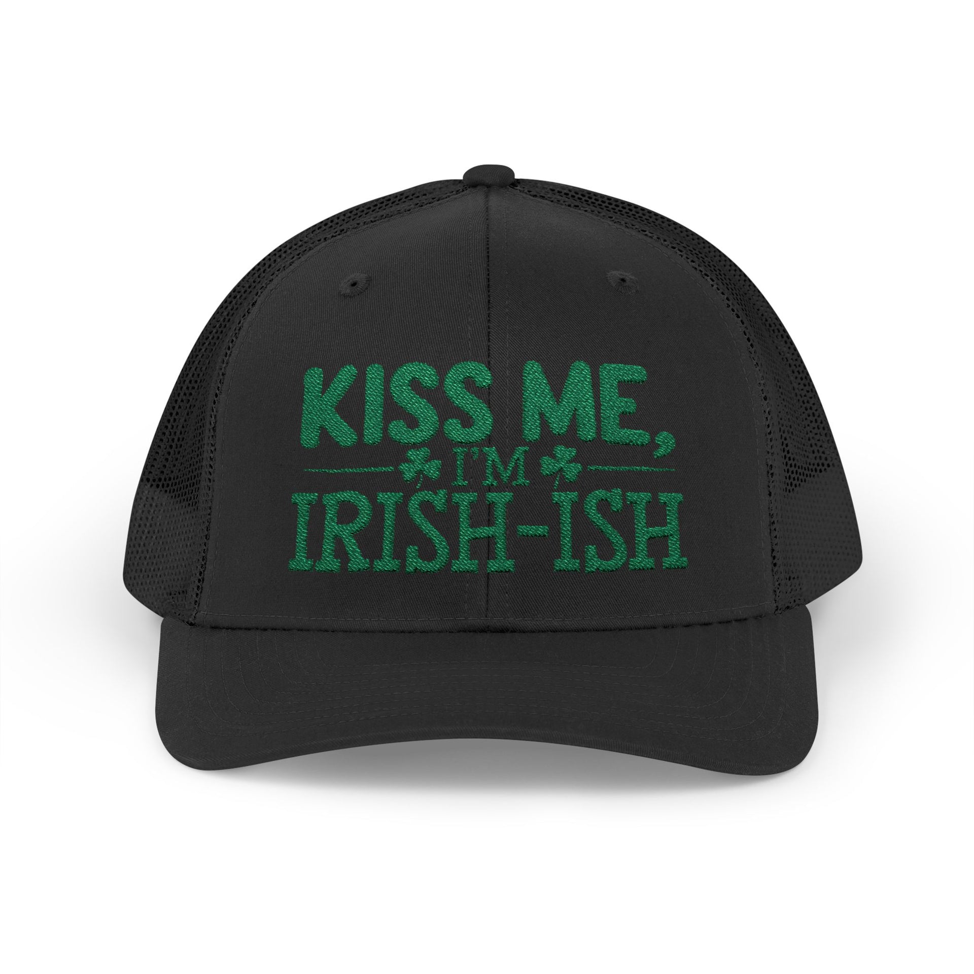 St. Patrick’s Day snapback trucker hat with I’ll Be Your Lucky Charm text