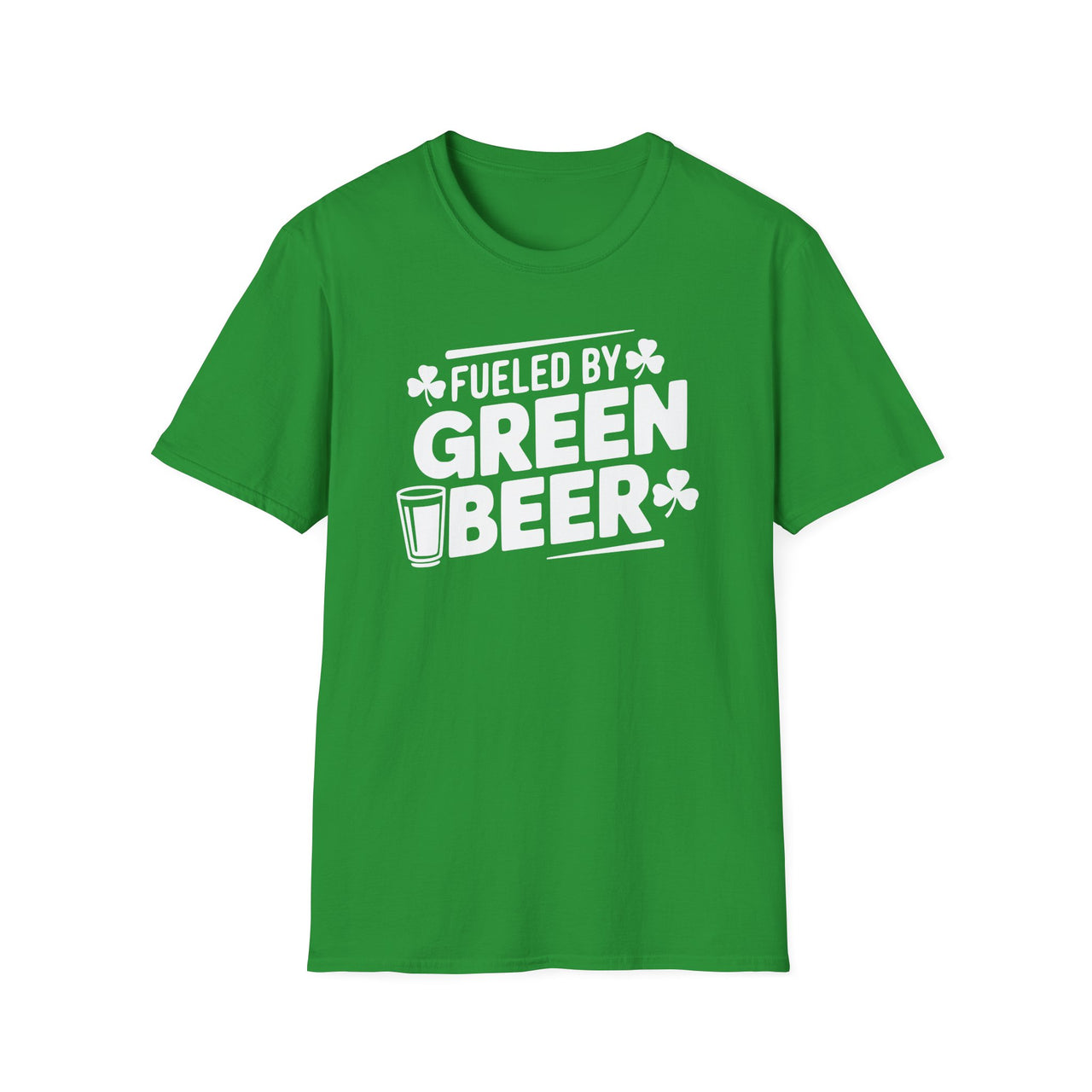 St. Patrick's Day T-Shirt | Fueled by Green Beer | Funny Irish Drinking Tee | Festive St. Paddy’s Shirt