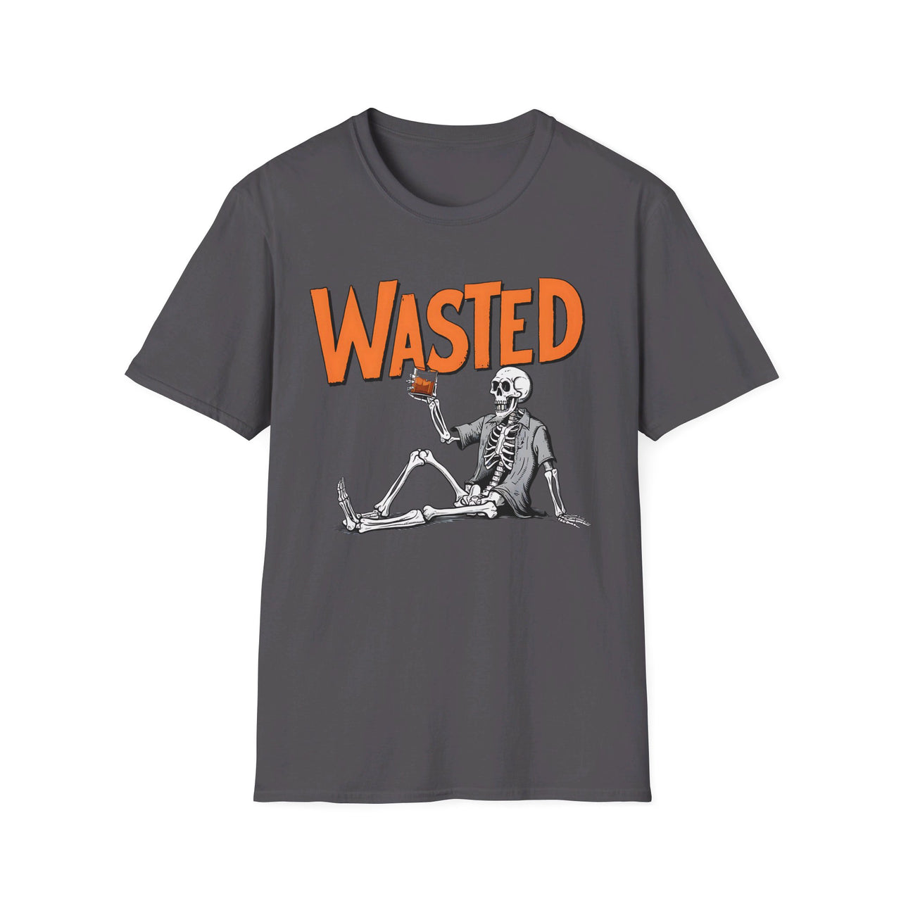 Wasted Skeleton Funny Halloween Tee