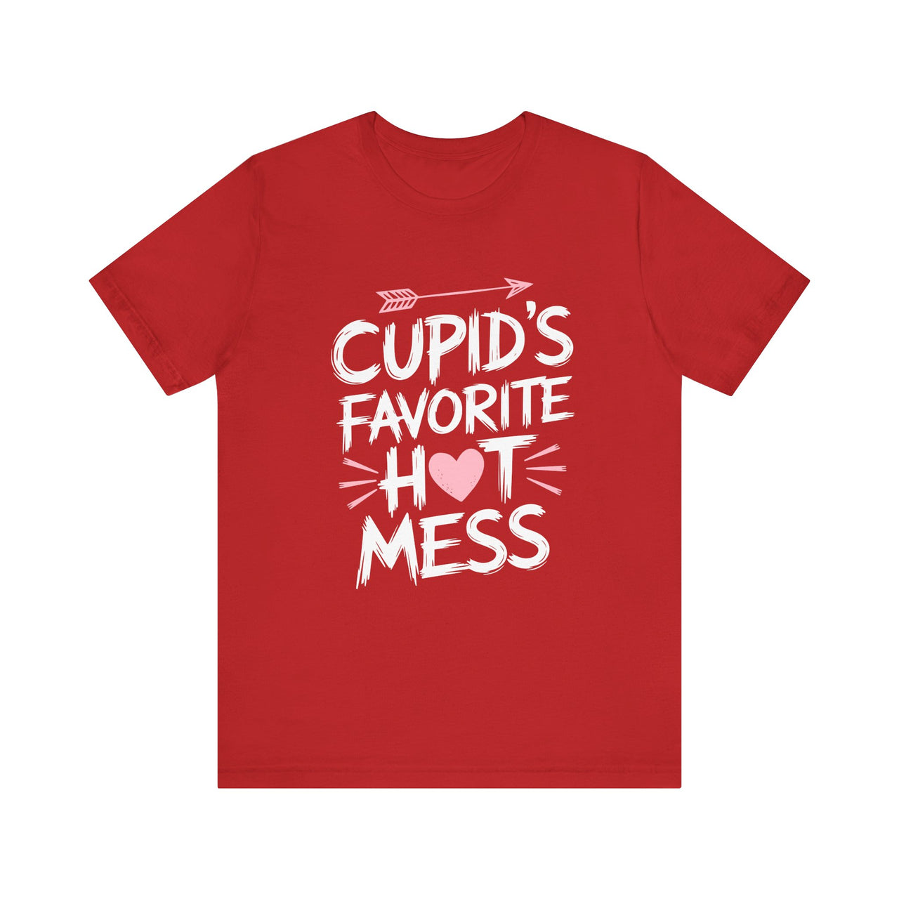 Cupids Favorite Hot Mess Funny Valentines T-Shirt Fun Valentines Day Tee Perfect Gift for Her