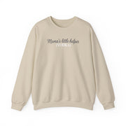 a beige sweatshirt with 'Mama's little helper (VODKA)' text funny mother's day, mom life, girls trip design