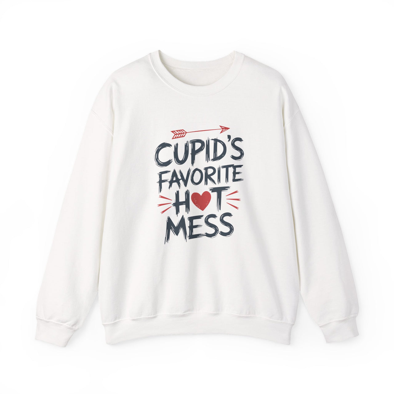 Cupid's Favorite Hot Mess - Funny Valentine's Day Sweatshirt - Unisex (Men's & Women's)