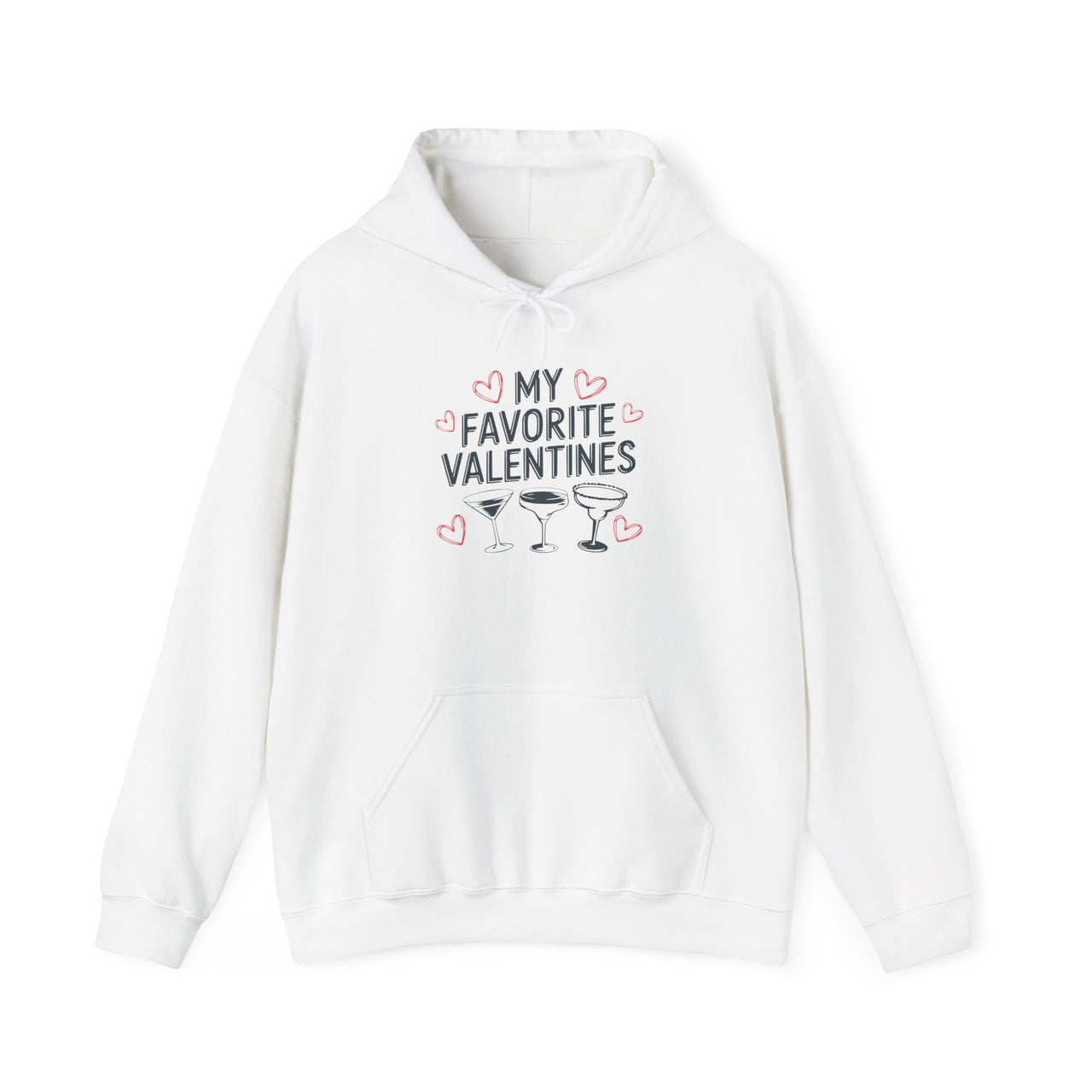 My Favorite Valentines Hoodie - Cute Valentine’s Cocktail Lover Pullover, Perfect Gift for Her or Him