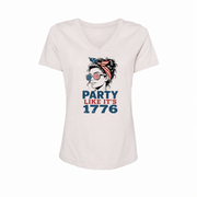 Women’s 4th of July shirt with retro patriotic girl design