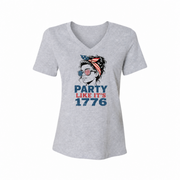 Women’s 4th of July shirt with retro patriotic girl design